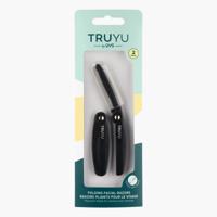 TRUYU by QVS 2-Piece Folding Facial Razor Set