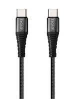 Levore 1m Nylon Braided Usb C To Usb C Cable-(Black)-(LC5211-BK)