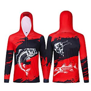 CAWANFLY Men's Hoodie Jacket Fishing Jacket Outdoor Long Sleeve UPF50 UV Protection Quick Dry Waterproof Zipper Lightweight Jacket Top Autumn  Fall Spring Summer Athleisure Fishing Camping  Hiking Lightinthebox