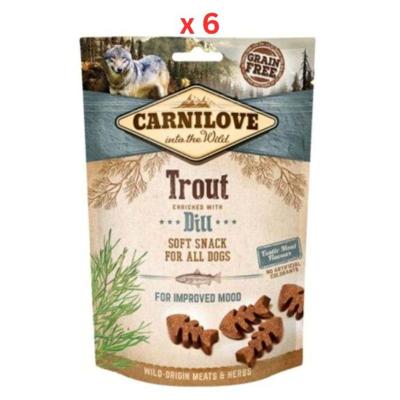 Carnilove Trout Enriched With Dill Soft Snack For Dogs 200g Pack Of 6