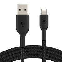 Belkin Premium Braided A-LTG Cable 2M Black | Durable | Long length | Lightning connector