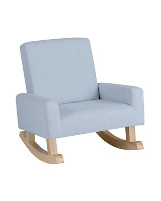 Cost Way Kids Rocking Chair with Solid Wood Legs Blue
