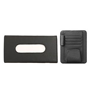 1308 Car Supplies On The Car Carton Hanging Skylight Creative Car Tissue Bag Hanging Sun Visor Car Card Clip miniinthebox