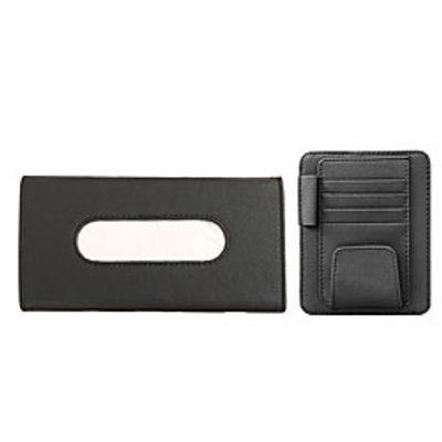 1308 Car Supplies On The Car Carton Hanging Skylight Creative Car Tissue Bag Hanging Sun Visor Car Card Clip miniinthebox
