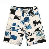 Men's Swim Shorts Swim Trunks Board Shorts Drawstring Color Block Comfort Soft Knee Length Casual Holiday Beach Streetwear Stylish Black Blue Lightinthebox - thumbnail