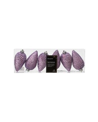 Kaemingk Decoris Pinecone Shatterproof Crystal Lilac