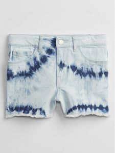 Kids High-Rise Tie-Dye Denim Shorts