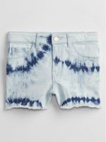 Kids High-Rise Tie-Dye Denim Shorts - thumbnail