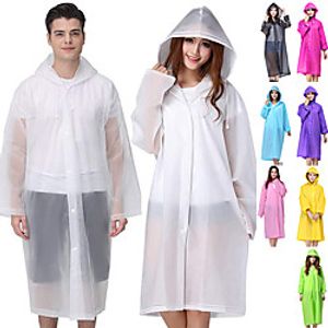 Women's Men's Rain Poncho Waterproof Hiking Jacket Rain Jacket Spring Summer Outdoor Classic Packable Waterproof Windproof Ultra Light (UL) Raincoat Poncho Top Camping / Hiking Hunting Fishing Violet miniinthebox