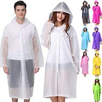 Women's Men's Rain Poncho Waterproof Hiking Jacket Rain Jacket Spring Summer Outdoor Classic Packable Waterproof Windproof Ultra Light (UL) Raincoat Poncho Top Camping / Hiking Hunting Fishing Violet miniinthebox - thumbnail