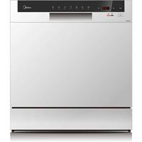 Midea Counter Top Dishwasher, Portable, 8 Place Settings, 7 Programs, Silver - WQP83802FS