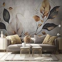 Floral Wallpaper Mural Flowers Wall Covering Sticker Peel and Stick Removable PVCVinyl Material Self AdhesiveAdhesive Required Wall Decor for Living Room Kitchen Bathroom Lightinthebox - thumbnail