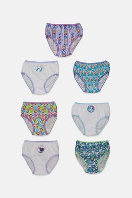 Girls 7 Pcs Frozen Cotton Panty White Combo Girls 7 Pcs Frozen Cotton Panty White Combo