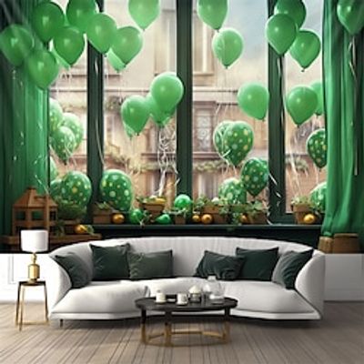 Saint Patrick's Day Ballons Hanging Tapestry Wall Art Large Tapestry Mural Decor Photograph Backdrop Blanket Curtain Home Bedroom Living Room Decoration Lightinthebox