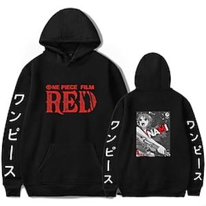 Inspired by One Piece Film: Red Nami Hoodie Cartoon Manga Anime Front Pocket Graphic Hoodie For Men's Women's Unisex Adults' Hot Stamping 100% Polyester Casual Daily miniinthebox