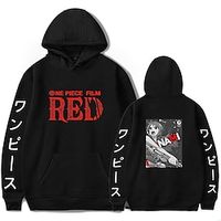 Inspired by One Piece Film: Red Nami Hoodie Cartoon Manga Anime Front Pocket Graphic Hoodie For Men's Women's Unisex Adults' Hot Stamping 100% Polyester Casual Daily miniinthebox - thumbnail