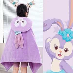 Children's Hooded Bathrobe Bath Absorbent Cartoon Coral Fleece Beach Towel Baby Baby Can Wear Cloak Bath Towel miniinthebox