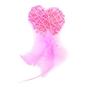 Freedog Pink Heart with Feathers Interactive Cat Toy