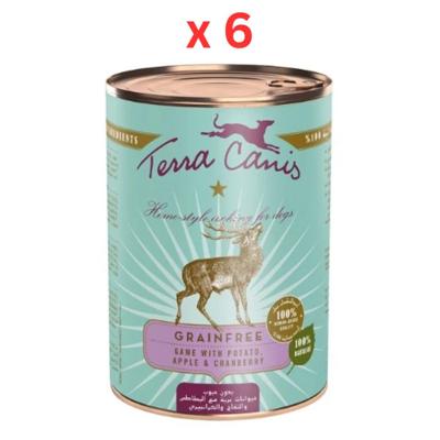 Terra Canis Grain Free Game Venison Dog Wet Food - 400G X 6