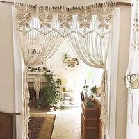 Boho Macrame Curtains Sliding Door Curtain Woven Bohemian Tapestry Decor,Valance Outdoor Curtain Privacy, Patio Wedding Decoration, Room Divider for Pergola, Gazebo, Balcony, Porch Lightinthebox - thumbnail