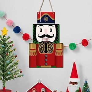 Christmas Nutcracker Dwarf Snowman Wooden Hanger Holiday Party Corridor Decoration Hanger miniinthebox