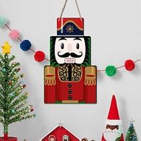 Christmas Nutcracker Dwarf Snowman Wooden Hanger Holiday Party Corridor Decoration Hanger miniinthebox - thumbnail