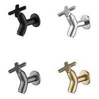 Wall Mounted Bathroom Facuet Cold Water Only, Monobloc Basin Taps Single Hole Brass Washroom Tap miniinthebox - thumbnail