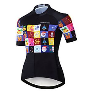 21Grams Women's Short Sleeve Cycling Jersey Summer Spandex Polyester Black / Blue Bike Jersey Top Mountain Bike MTB Road Bike Cycling Quick Dry Moisture Wicking Breathable Sports Clothing Apparel miniinthebox