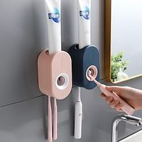 Automatic Toothpaste Dispenser, Squeezer, Bathroom Wall-mounted Dust-proof Holder, Toothbrush Hanger Lightinthebox - thumbnail