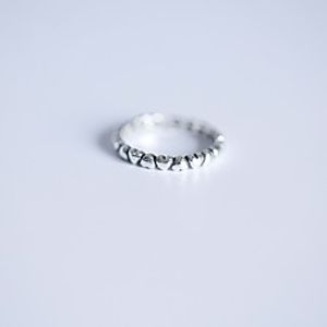 sterling silver ring female 925 silver love korean version ring heart-shaped thai silver tail ring little finger index finger ring ins cute silver jewelry Lightinthebox