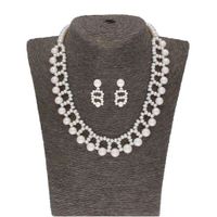 Sri Jagdamba Pearls Zigzag 2 Lines Pearl Set - JPSEP-20-274