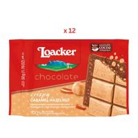 Loacker Chocolate Bar Caramel Hazelnut 12X50G