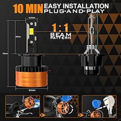 2pcs Car LED Headlamps D4R Light Bulbs 45 W 1 Night Penetration For universal All years Lightinthebox 2pcs Car LED Headlamps D4R Light Bulbs 45 W 1 Night Penetration For universal All years Lightinthebox