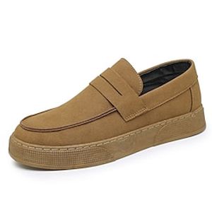 Men's Loafers  Slip-Ons Casual Outdoor Daily PU Comfortable Loafer Black Khaki Gray Spring Fall Lightinthebox