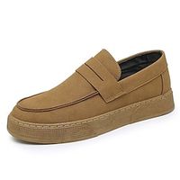 Men's Loafers  Slip-Ons Casual Outdoor Daily PU Comfortable Loafer Black Khaki Gray Spring Fall Lightinthebox