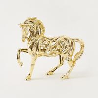 Electroplated Peter Hollowed Out Standing Horse - 26x15x34 cms