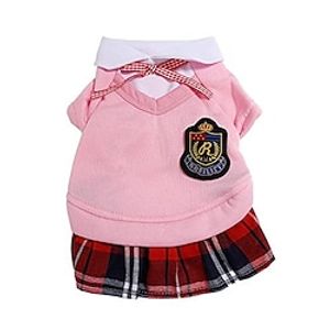 Fashion Chihuahua Pet Supplies Pet Shirt Dog Costume Puppy Pet Uniform Dog Clothes Pet Clothes Dog Uniform(L-Pink Dress) Lightinthebox