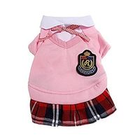 Fashion Chihuahua Pet Supplies Pet Shirt Dog Costume Puppy Pet Uniform Dog Clothes Pet Clothes Dog Uniform(L-Pink Dress) Lightinthebox - thumbnail