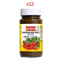Priya Gongura Red Chilli Pickle In Oil 300g Pack of 12