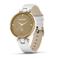 Garmin Lily Light Gold With White Case & Leather Band Smartwatch