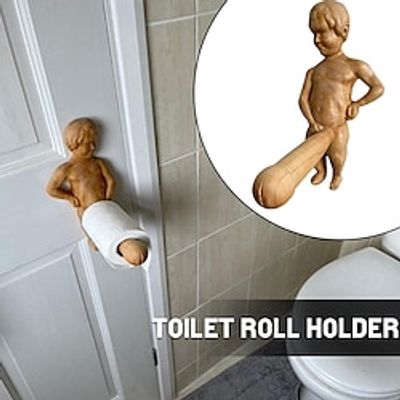 Funny Toilet Paper Holder Creative Bathroom Tissue Holder Paper Roll Wall Mounted Toilet Roll Holder for Bathroom, Kitchen, Washroom miniinthebox