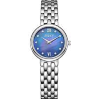 Ecstacy Women's Analog Display Watch & Stainless Steel Strap, Silver - E23510-SBSMN