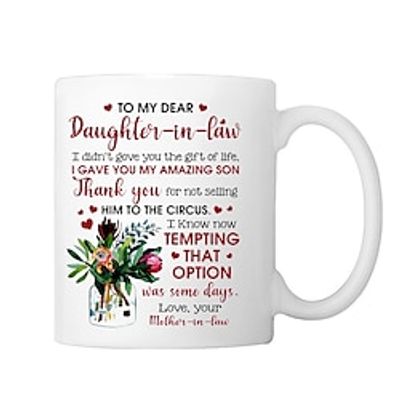 Daughter in Law Gifts, Daughter in Law Birthday Gifts - I Gave You My Amazing Son - 330ml Coffee Mugs Thanksgiving Wedding Christmas Gifts for Daughter in Law Lightinthebox