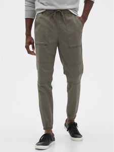 Slim Twill Joggers with Stretch