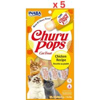 Inaba Churu Churu Pops Chicken 60G/4 Sticks Per Pack (Pack of 5)