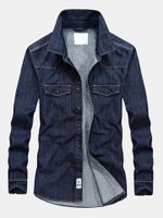 Fall Denim Chest Pockets Shirt