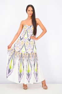 Womens Mojave Maxi Strapless Dress  Beige Combo