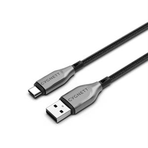 Cygnett Armoured USB-C To USB-A (USB 2.0) Cable 2m - Black