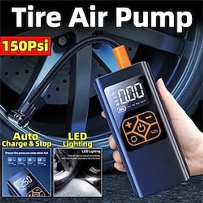 150PSI Handheld Car Air Compressor Pump Tire Inflatable Pump Portable Air Compressor Digital Auto Tire for Motorcycle Bicycle Car Tyre Balls Inflator Equipment Car Tools Lightinthebox