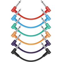 Donner EC2009 Guitar 6-Inch Colored Patch Cable - (Assorted Colors) (Pack of 6)